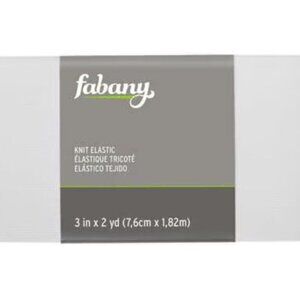 Fabany White 3" x 2yd Knit Elastic
